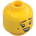 LEGO Yellow Head with Black Eyebrows and Beauty Mark (Recessed Solid Stud) (3626 / 83441)