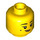 LEGO Gelb Kopf mit Schwarz Eyebrows und Beauty Mark (Einbau-Vollbolzen) (3626 / 83441)