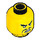 LEGO Yellow Head with Black Eyebrows, Black Long Asian Mustache (Recessed Solid Stud) (3626 / 34014)