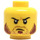 LEGO Yellow Head with Black Eyebrows, Dark Red Sideburns and Stubble (Recessed Solid Stud) (3626 / 34334)