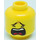 LEGO Yellow Head with Black Eyebrows, Scared / Closed Eyes Crying Face (Recessed Solid Stud) (3626 / 34381)