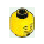 LEGO Gelb Kopf mit Schwarz Fu Manchu Moustache und Winking Eye (Einbau-Vollbolzen) (3626)