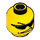 LEGO Gelb Kopf mit Schwarz glasses, lopsided Mouth, Microfone (Sicherheitsbolzen) (3626 / 48892)