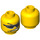 LEGO Jaune Diriger avec Noir glasses, lopsided Mouth, Microfone (Goujon de sécurité) (3626 / 48892)