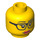 LEGO Gelb Kopf mit Schwarz Glasses (Einbau-Vollbolzen) (3626 / 13506)