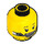 LEGO Yellow Head with Braces (Recessed Solid Stud) (3626 / 36406)