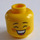 LEGO Giallo Testa con Bright Chiaro Arancione Cheeks e Smile con Braces (Perno solido incassato) (3626 / 96720)