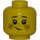 LEGO Giallo Testa con Bright Chiaro Arancione Cheeks e Smile con Braces (Perno solido incassato) (3626 / 96720)