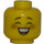 LEGO Giallo Testa con Bright Chiaro Arancione Cheeks e Smile con Braces (Perno solido incassato) (3626 / 96720)