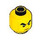 LEGO Yellow Head with Bushy Eyebrows, grim (Safety Stud) (15009 / 93619)