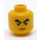 LEGO Gelb Kopf mit Bushy Eyebrows, grim (Sicherheitsbolzen) (15009 / 93619)