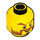 LEGO Gelb Kopf mit Dark Orange Beard und bushy Eyebrows (Einbau-Vollbolzen) (13466 / 74305)