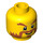 LEGO Yellow Head with Dark Orange Beard and bushy Eyebrows (Recessed Solid Stud) (13466 / 74305)