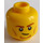 LEGO Yellow Head with Dark Orange Eyebrows and Chin Stubble (Recessed Solid Stud) (3626)