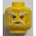 LEGO Giallo Testa con Eyebrows e Goatee Barba, Aged Look (Perno solido incassato) (3626 / 33973)