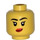 LEGO Yellow Head with Female Face (Safety Stud) (3274)