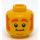 LEGO Keltainen Pää jossa Ginger Sideburns (Upotettu kiinteä nuppi) (3626 / 100966)