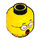 LEGO Gelb Kopf mit Glasses (Einbau-Vollbolzen) (3626 / 76824)