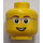 LEGO Giallo Testa con Occhiali (Perno di sicurezza) (3626 / 89164)