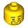 LEGO Giallo Testa con Goatee e Hearing Device (Perno solido incassato) (3626 / 101368)