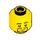 LEGO Yellow Head with Goatee and Hearing Device (Recessed Solid Stud) (3626 / 101368)