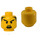 LEGO Giallo Testa con Goatee, Angolato e Bushy Eyebrows (Perno di sicurezza) (3626)