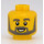 LEGO Yellow Head with Grey Head Beard, Opened Mouth (Recessed Solid Stud) (14910 / 51519)
