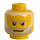 LEGO Geel Hoofd met Grey to Wit fading Baard en Wit Pupils (Veiligheidsnop) (3626 / 50008)