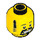 LEGO Yellow Head with Grimace and Black Goatee (Recessed Solid Stud) (3626 / 34011)