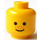 LEGO Geel Hoofd met Grijns en Rood Neus Freckles (Veiligheidsnop) (3626)