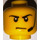 LEGO Giallo Testa con Cuffia (Perno solido incassato) (3626 / 43230)