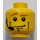 LEGO Yellow Head With Headset (Safety Stud) (3626 / 86701)