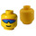 LEGO Yellow Head with Large Blue Sunglasses (Safety Stud) (3626)