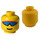 LEGO Gelb Kopf mit Groß Blau Sunglasses (Sicherheitsbolzen) (3626)