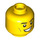 LEGO Žlutá Hlava s Lopsided Smile s Zuby (Zapuštěný pevný cvoček) (3626 / 103816)