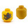 LEGO Yellow Head with Mechanical Eyepatch and Fu Manchu Moustache (Recessed Solid Stud) (3626)