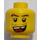 LEGO Jaune Tête avec Moustache et Missing Dent (Clou de sécurité) (93320 / 95497)