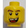 LEGO Yellow Head with Moustache and Missing Tooth (Safety Stud) (93320 / 95497)