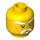 LEGO Yellow Head with Moustache, Goatee and Eyebrows (Safety Stud) (93622 / 94408)