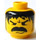 LEGO Yellow Head with Moustache, Stubble, Long Hair (Safety Stud) (3626)