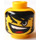 LEGO Yellow Head with open mouth and Teeth, Closed Eye, Long Hair (Safety Stud) (3626 / 42324)