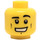 LEGO Yellow Head with Opened Mouth with Wide Grin, Cheek Lines (Safety Stud) (3626 / 90945)