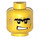 LEGO Yellow Head with Orange Scars, Gray Sideburns (Safety Stud) (3626 / 64878)