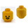 LEGO Giallo Testa con Pointed Baffi (Perno di sicurezza) (3626)