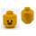 LEGO Geel Hoofd met Pointed Moustache (Veiligheids Stud) (3626)