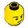 LEGO Geel Hoofd met Raised Eyebrow en Crooked Smile (Verzonken Solid Stud) (3626 / 12813)