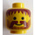 LEGO Yellow Head with Red Moustache and Hair (Safety Stud) (3626)