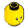 LEGO Yellow Head with Reddish Brown, Short Eyelashes and Small Smile (Recessed Solid Stud) (Recessed Solid Stud) (3626)