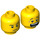 LEGO Yellow Head with Scared Expression (Safety Stud) (23090 / 59877)