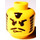 LEGO Gelb Kopf mit Sideburns Moustache und Grinsen (Sicherheitsbolzen) (3626)